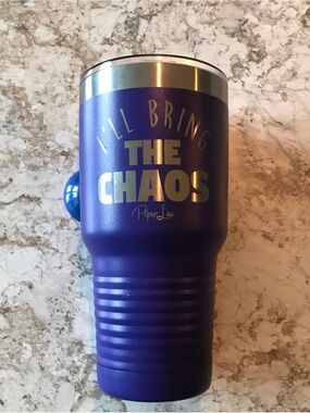Purple/Blue Tumbler "I'll Bring The Chaos" - Piper Lou